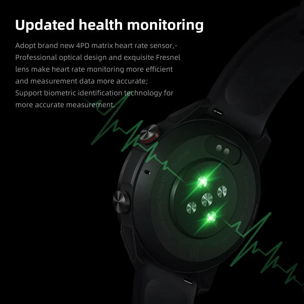 Mibro A2 Global Smartwatch - 1.39-Inch HD, 2ATM Waterproof, 350mAh & 10-Day