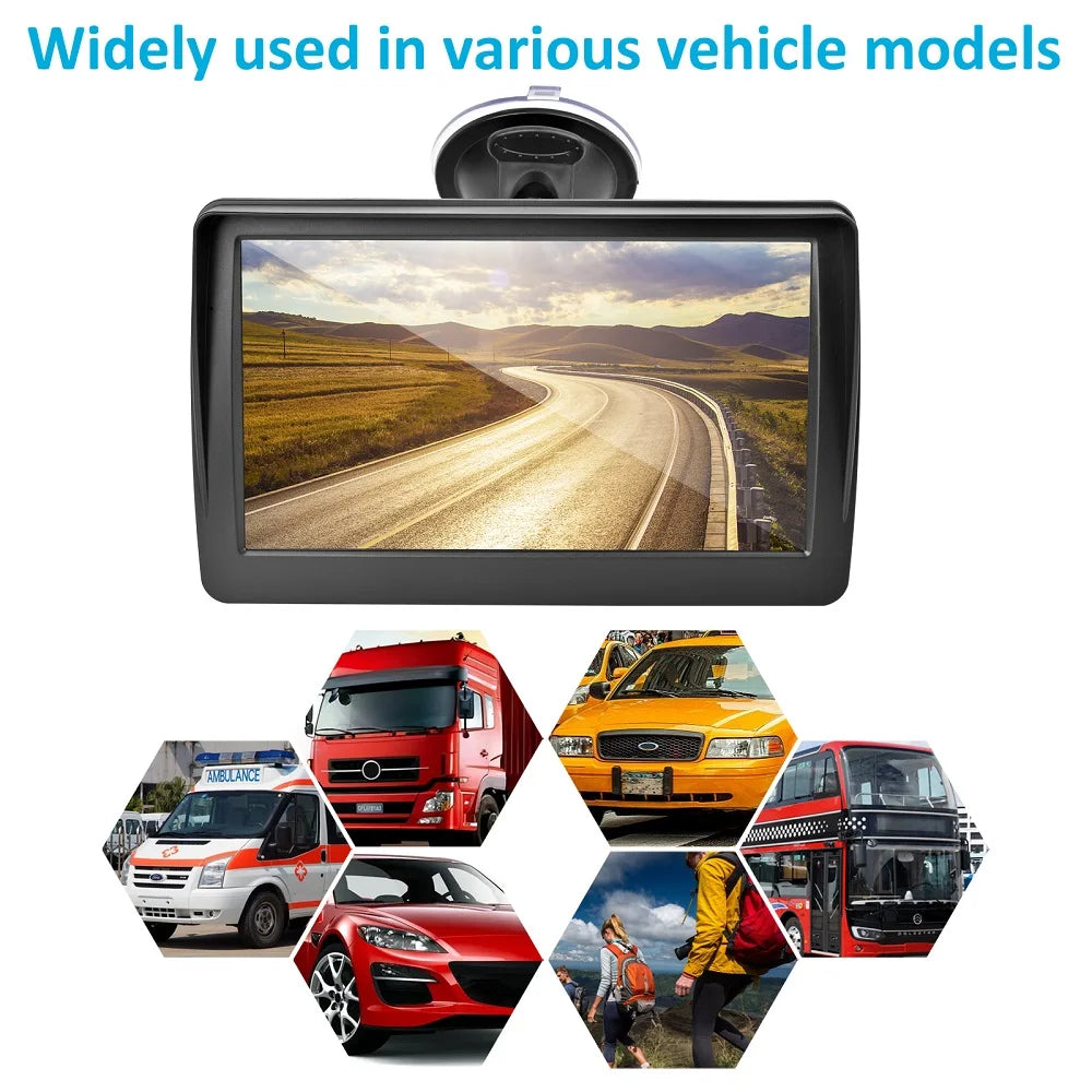 KMDRIVE 7-Inch GPS Navigation - 256MB/16GB, Type-C Charging, FM/MP3/MP4