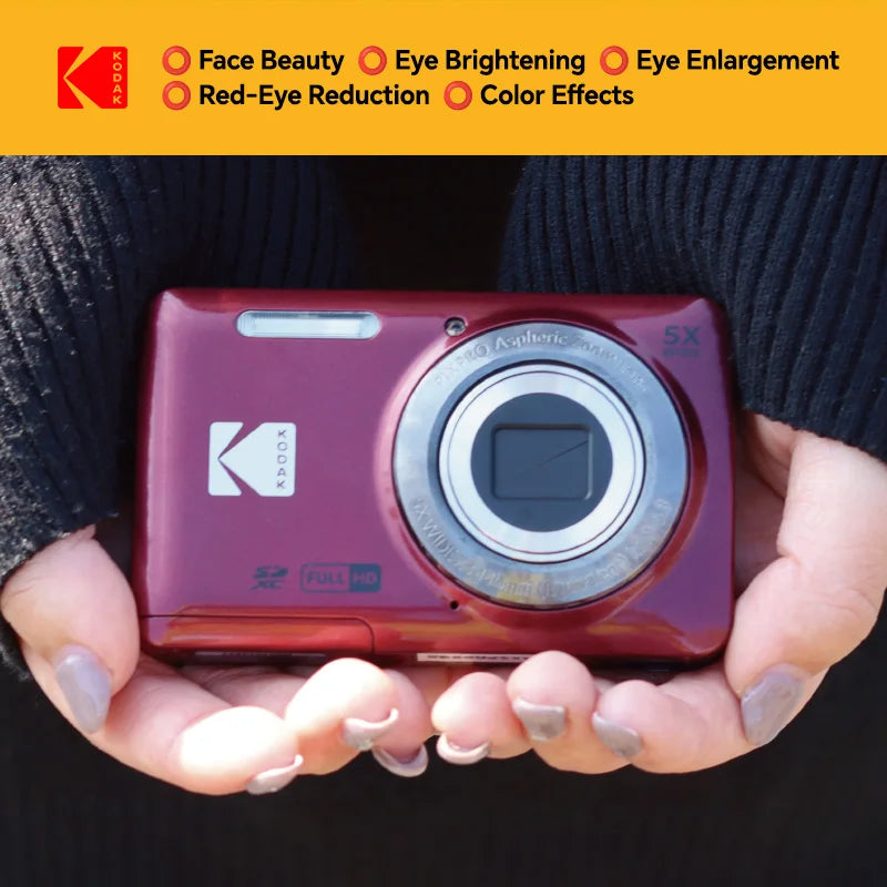 Kodak PIXPRO FZ55 16MP Compact Camera - 5X Zoom, 1080P & 32GB SD Kit