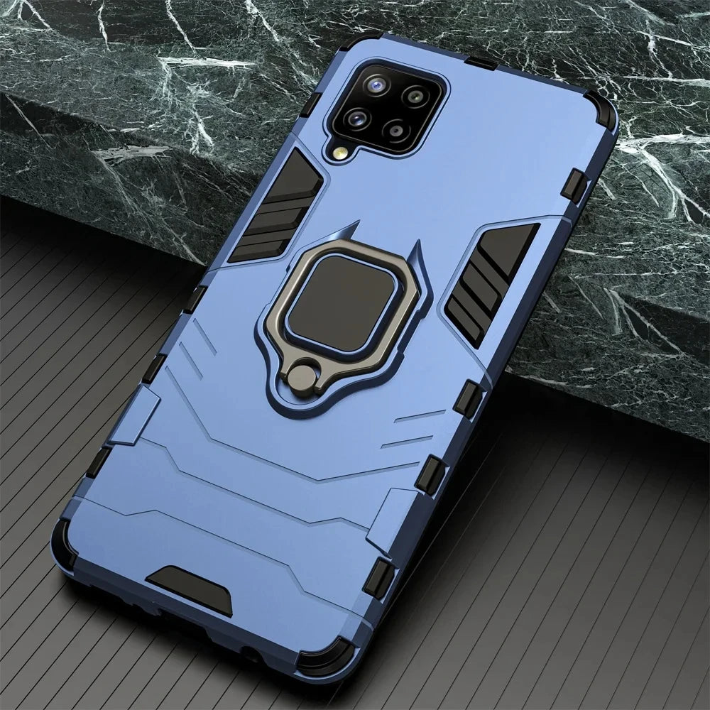 Amour Brave Shockproof Samsung Galaxy A-Series Case - Ring Stand, Transparent