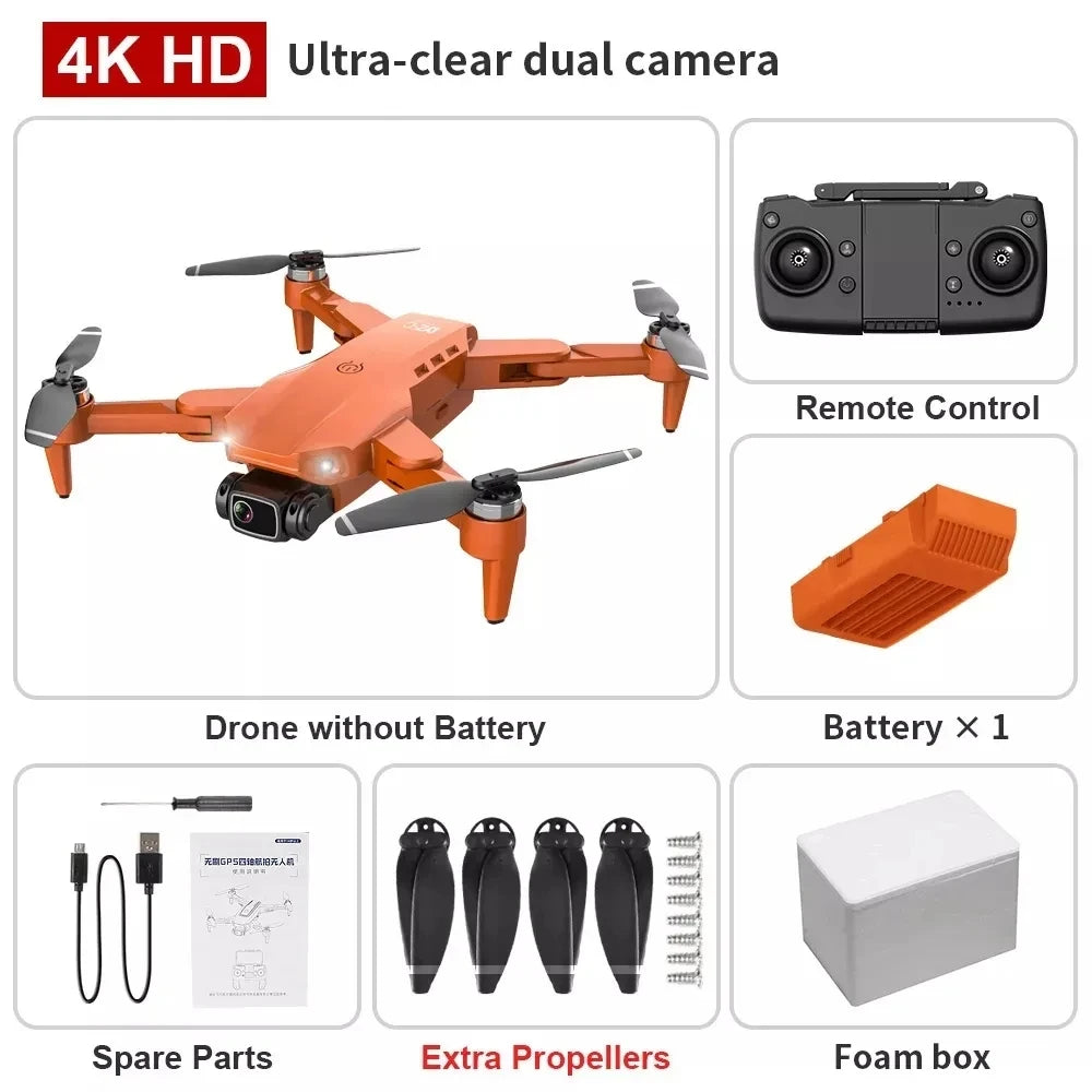 L900 Pro 4K GPS Drone - Brushless, 1.2KM Range, Foldable, 7.4V 2200mAh