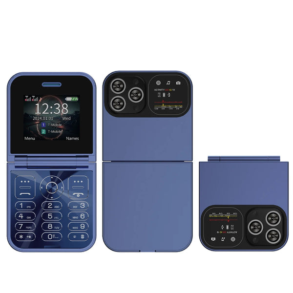 SERVO F15 Mini 2G Flip Phone - 2.0-Inch, Dual SIM, Magic Voice, Type-C