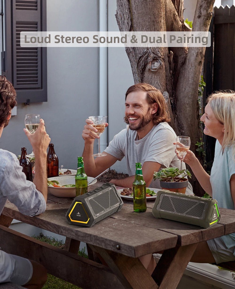 MLOVE P3 40W Bluetooth 5.3 Speaker - IPX7 Waterproof Outdoor Sound