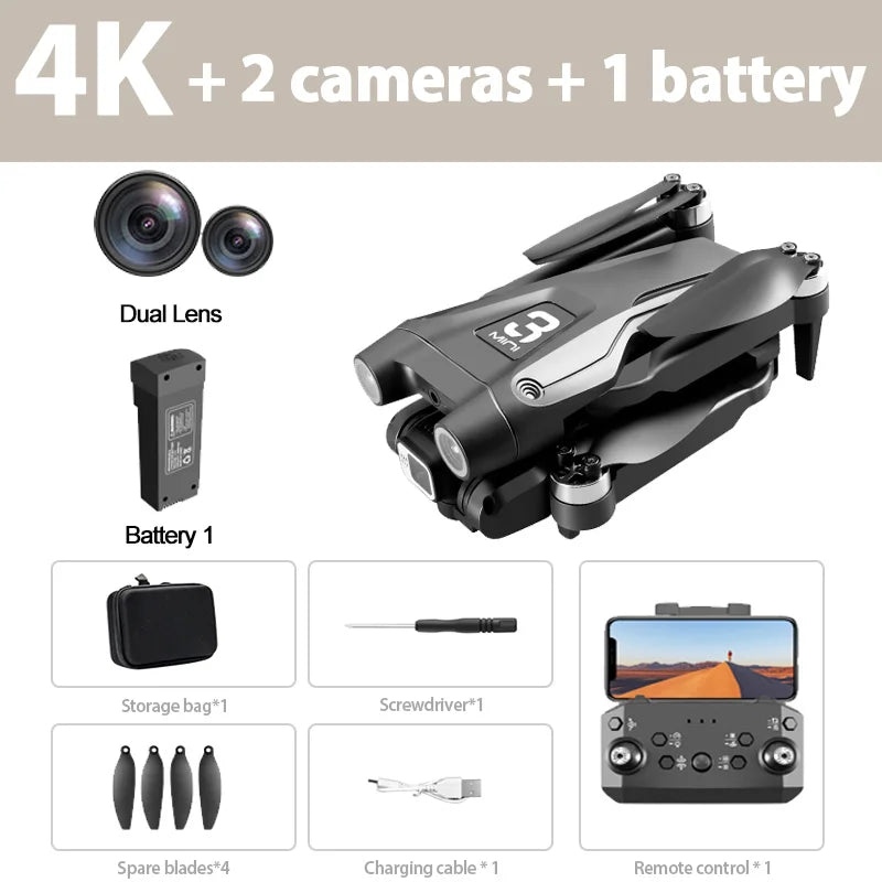 Lenovo Z908 Pro Max 8K GPS Drone - Optical Flow, 3-Side Obstacle Avoidance