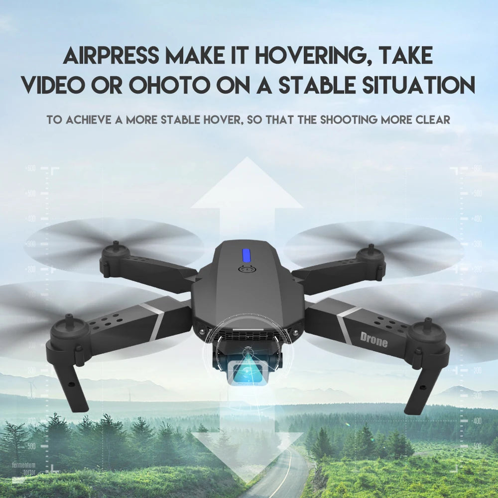 E88 Pro 4K Foldable RC Drone 2024 - 1080P, WiFi FPV & Height Hold