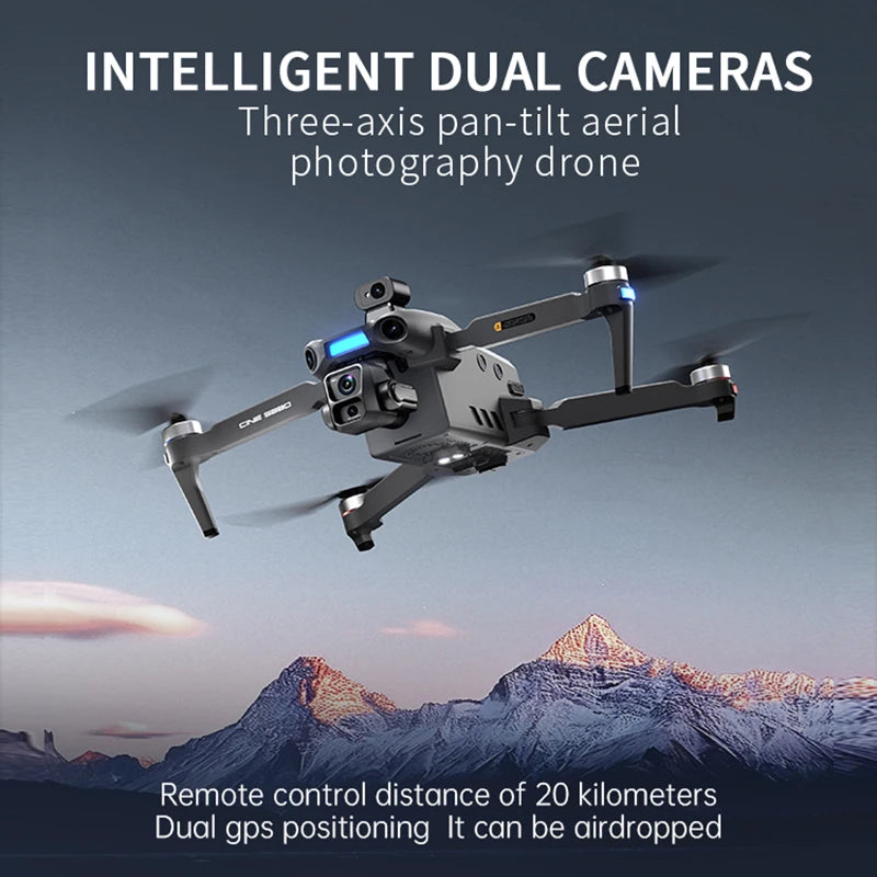 S880 Max 8K GPS Fishing Drone - Dual Camera, 3-Axis Gimbal & Airdrop