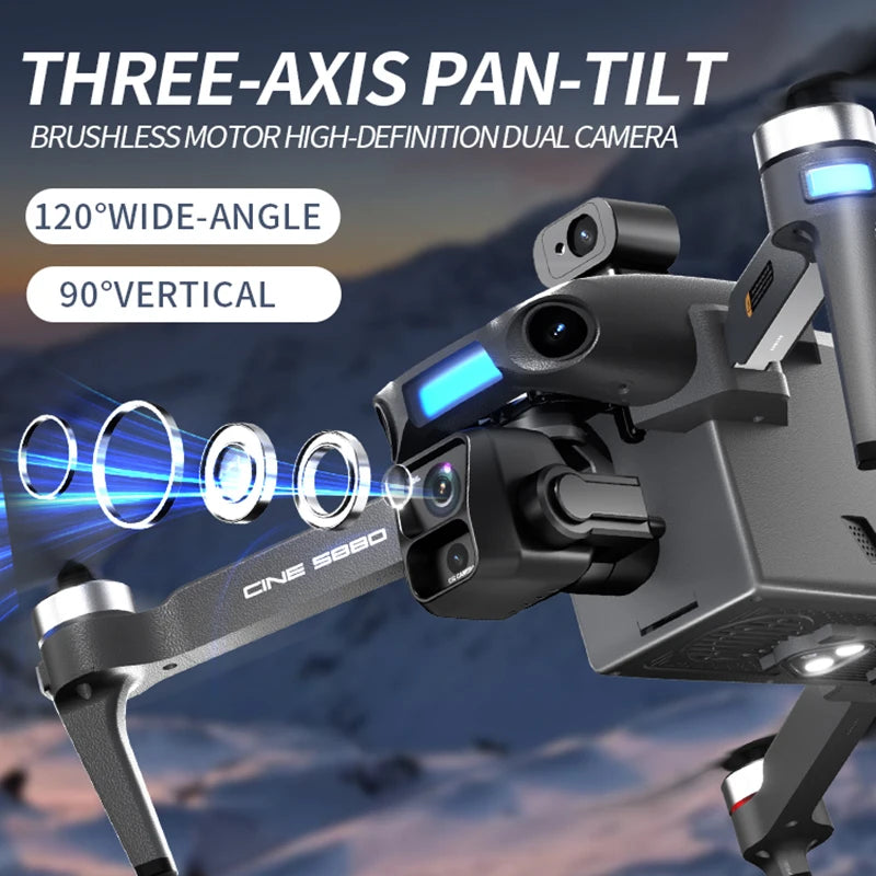 S880 Max 8K GPS Fishing Drone - Dual Camera, 3-Axis Gimbal & Airdrop