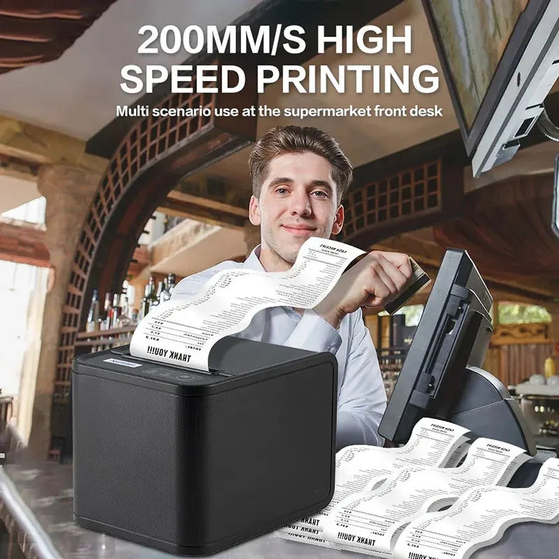 Xprinter XP-80T 80mm Thermal Receipt Printer - USB / LAN Auto Cutter