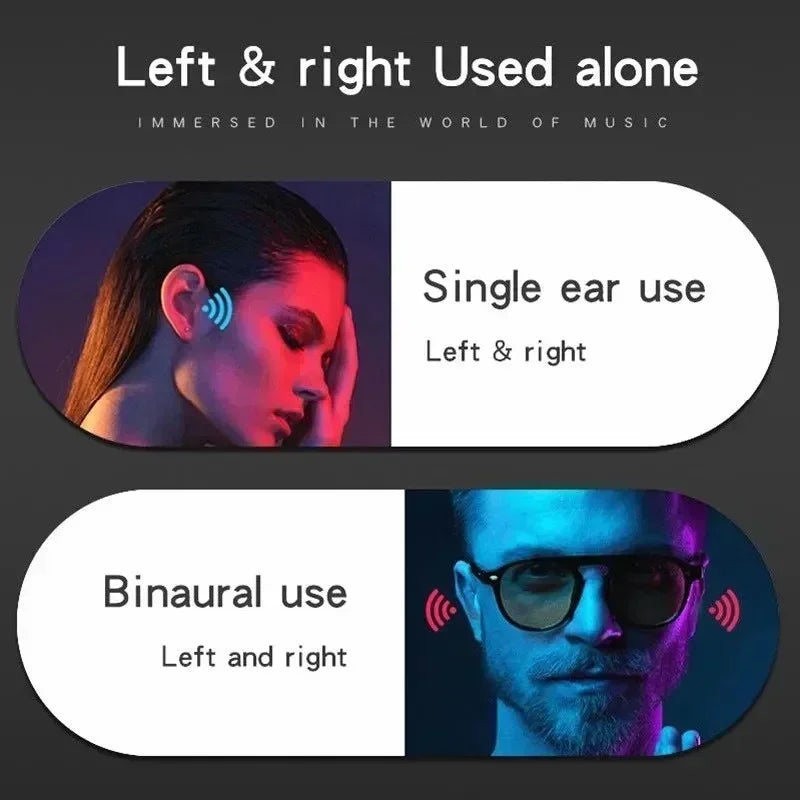 T75 Bone Conduction Bluetooth 5.3 Headphones - 20mm Driver, 400mAh Case