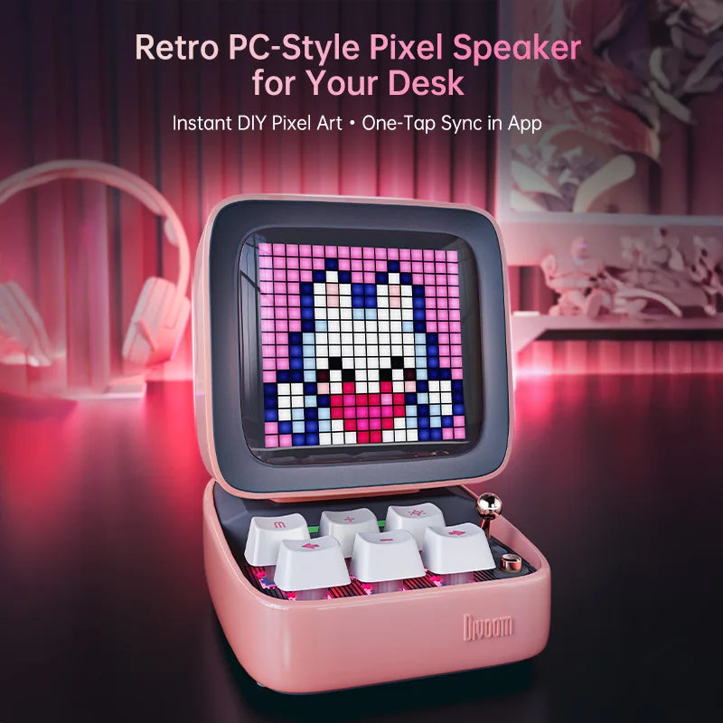 Divoom Ditoo-Pro Pixel Art Bluetooth Speaker - 5000mAh, DIY LED & Clock