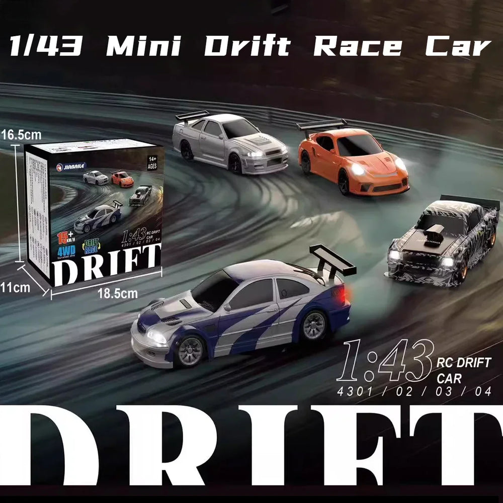 1/43 4WD Mini RC Drift Car - 2.4G High-Speed Racer