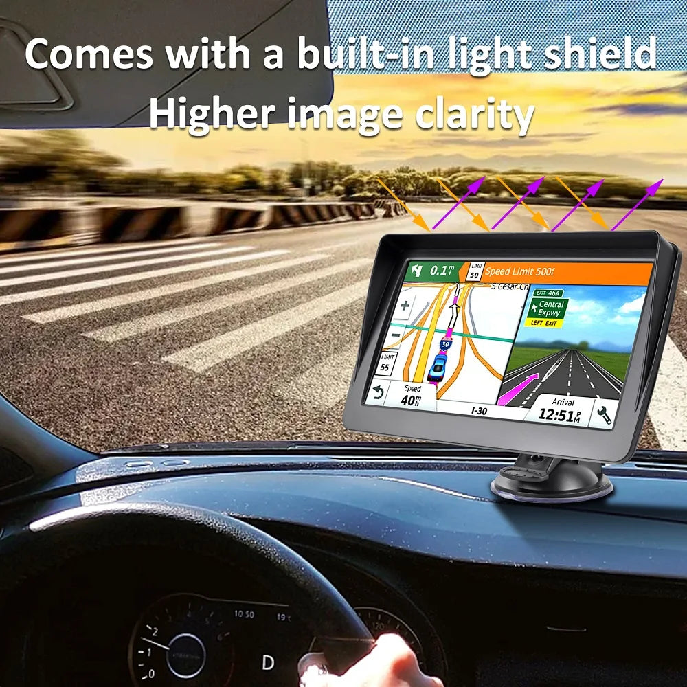KMDRIVE 7-Inch GPS Navigation - 256MB/16GB, Type-C Charging, FM/MP3/MP4
