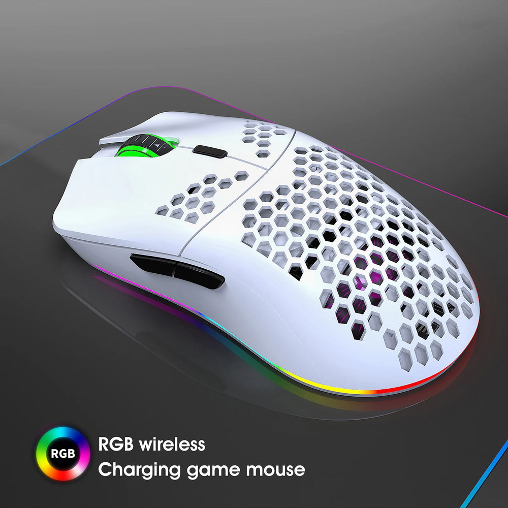 HXSJ T66 RGB 2.4G Wireless Gaming Mouse - 3600 DPI, 6 Buttons Rechargeable