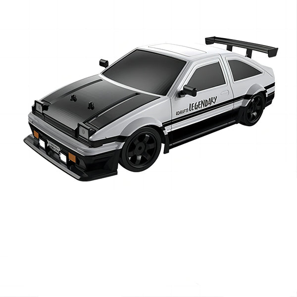 LKCOMO 4WD RC Drift Car - 2.4G, Metal ABS AE86, Light & Spray Effects