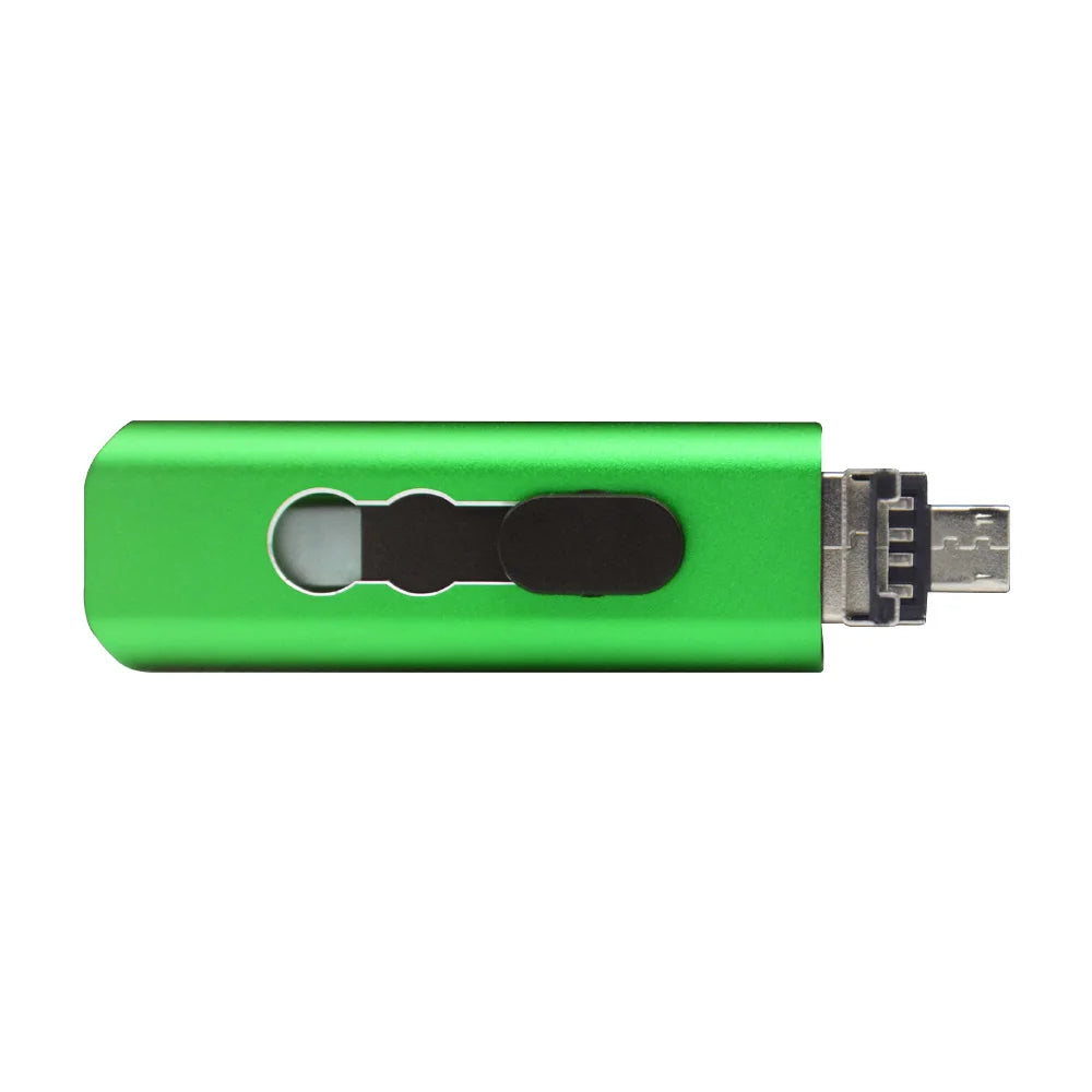 KFHIREW 3-in-1 Metal USB Drive - USB 2.0 + Type-C + Micro USB OTG