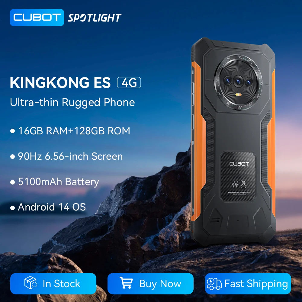 Cubot King Kong ES Rugged Phone - 16GB RAM, 6.56" 90Hz, 48MP, 5100mAh