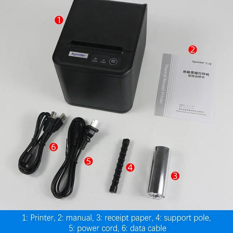 Xprinter XP-80T 80mm Thermal Receipt Printer - USB / LAN Auto Cutter
