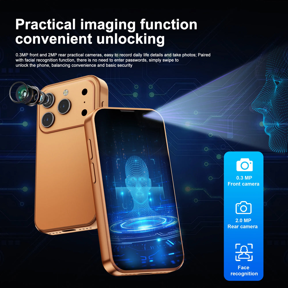 SERVO Mini 2026 Pocket Smartphone - 3.0" HD, 2GB/16GB, 3G, Android 9, GPS