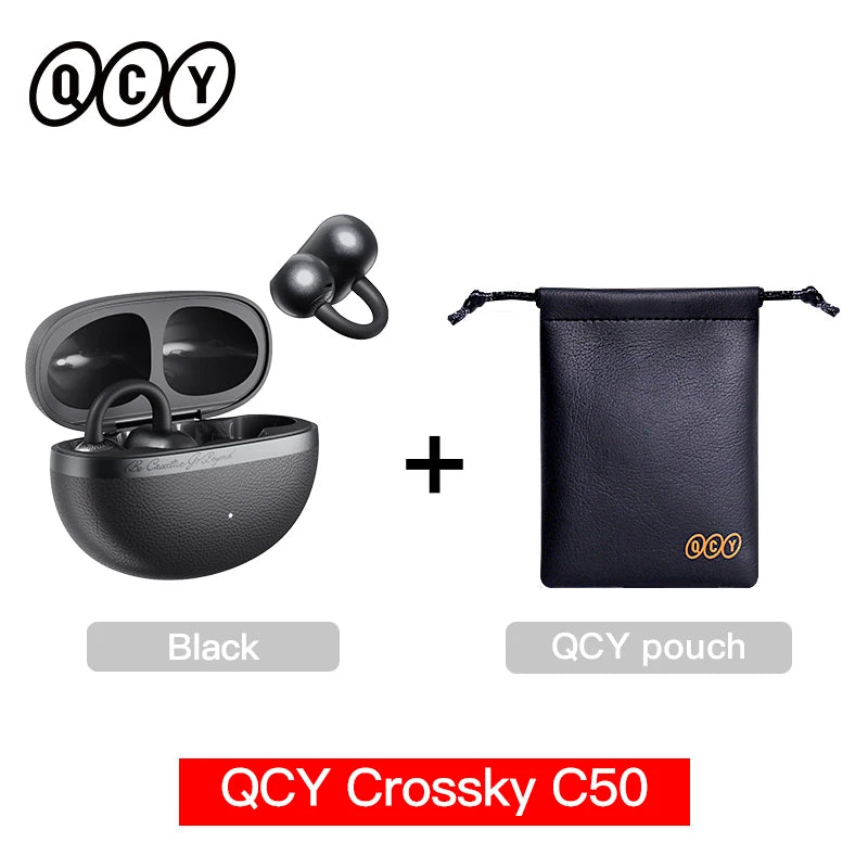 QCY Crossky C50 Open-Ear Bluetooth 6.0 Earbuds - 4 Mic AI, 10.8mm, 35H