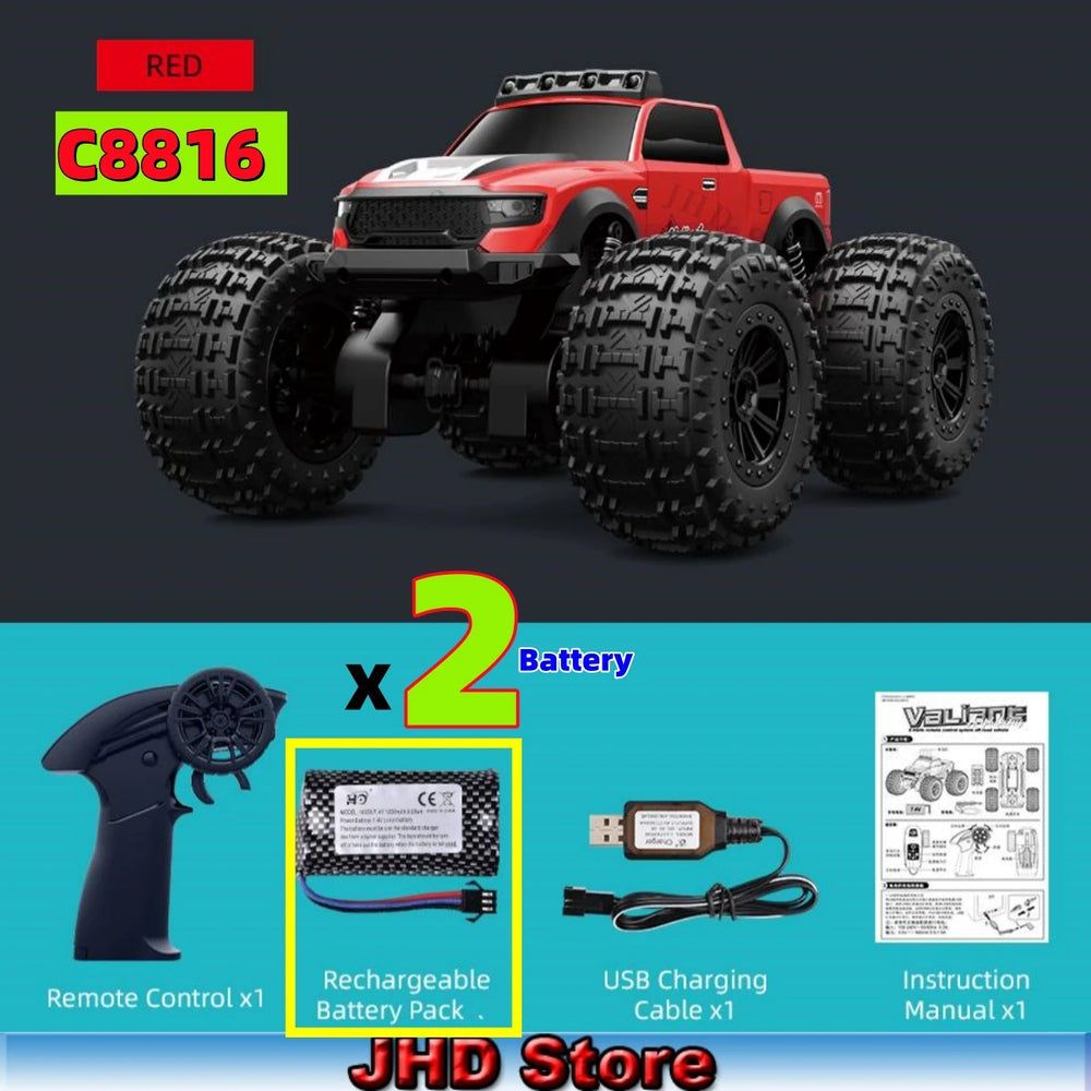 JJRC C8816 Amphibious 4WD RC Monster Truck - LED Off-Road Climber
