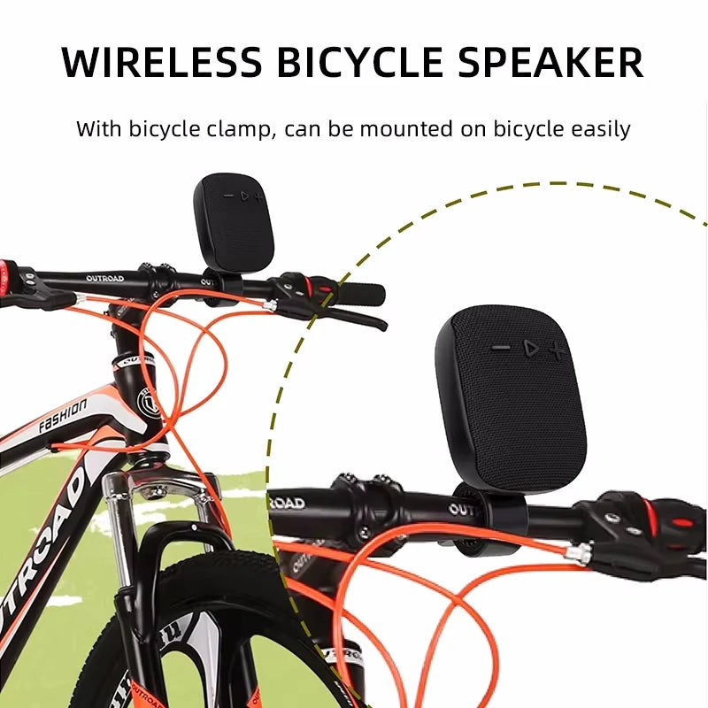 AyeBeau Bike Bluetooth Speaker - 400mAh, IPX Waterproof, Bluetooth 5.3