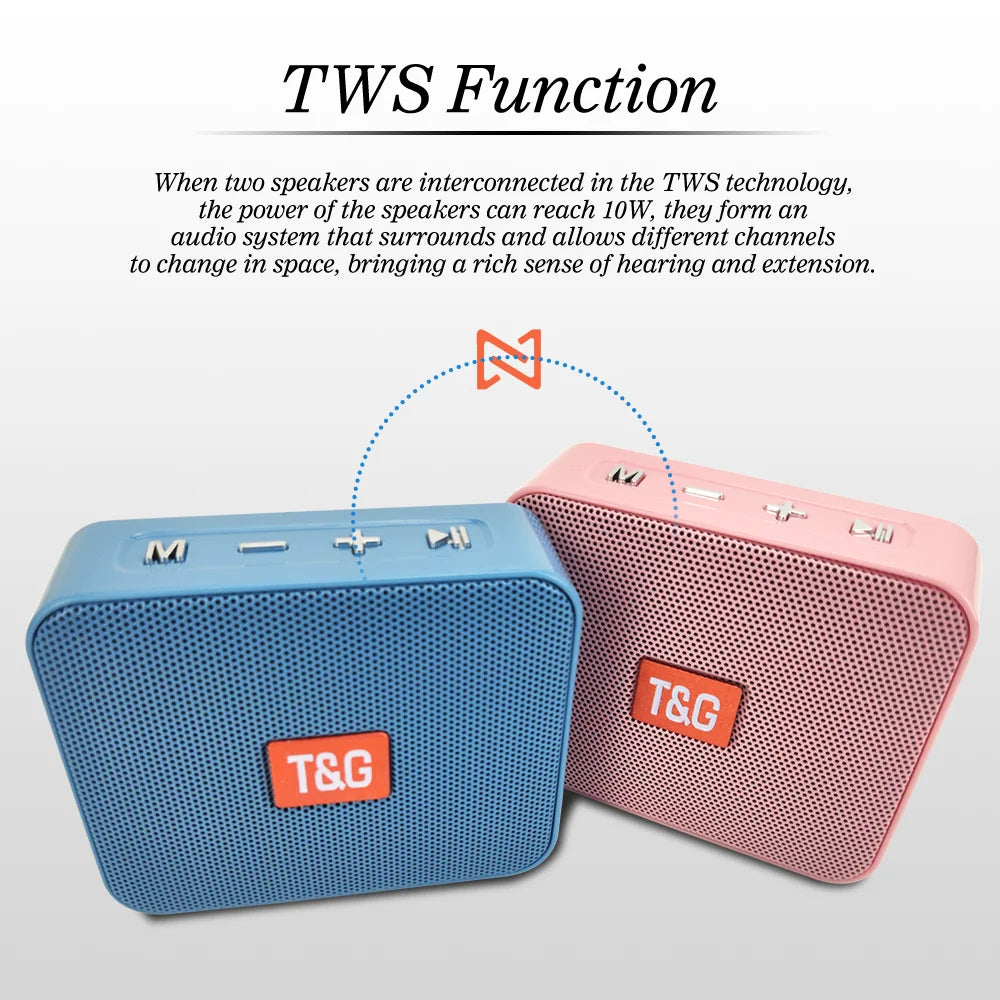 TG166 Portable Bluetooth Speaker - Waterproof Mini Bass Boombox