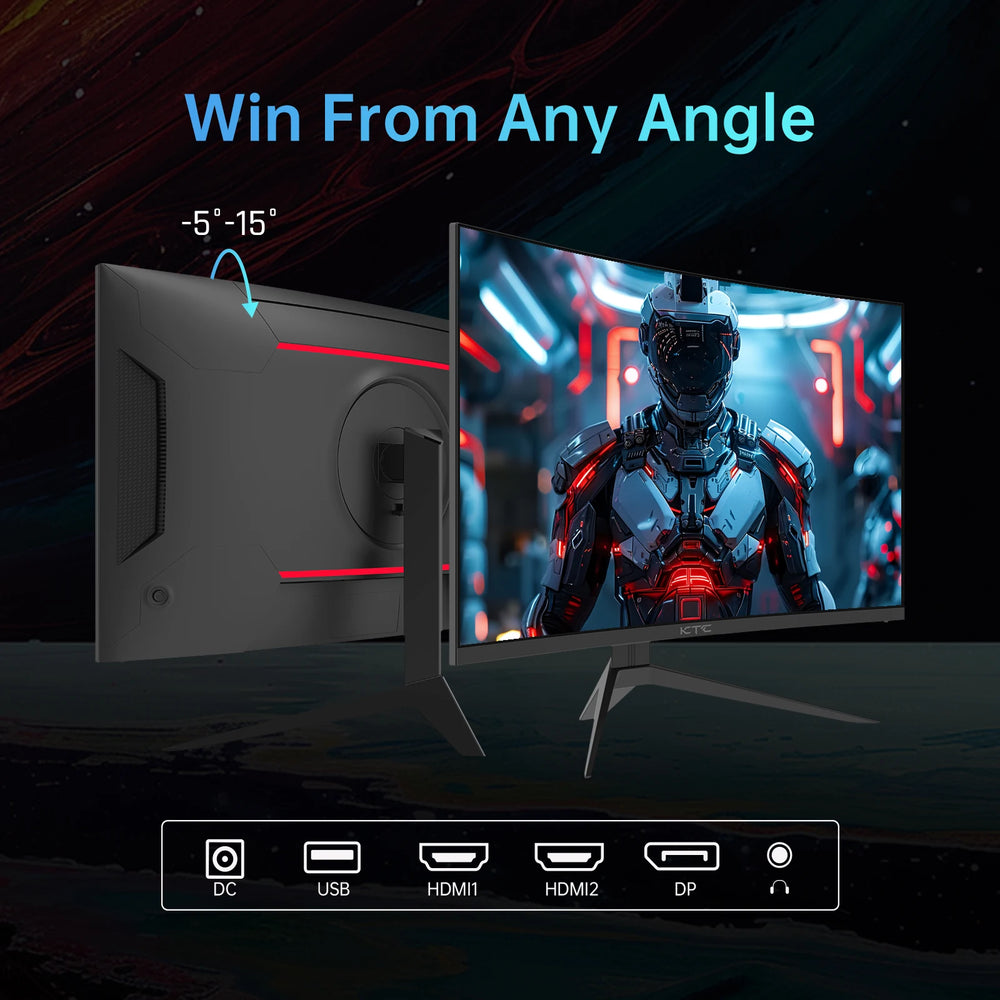 KTC 32-Inch 240Hz Curved Gaming Monitor - 1ms, HDR10, FreeSync/G-Sync, 125% sRGB
