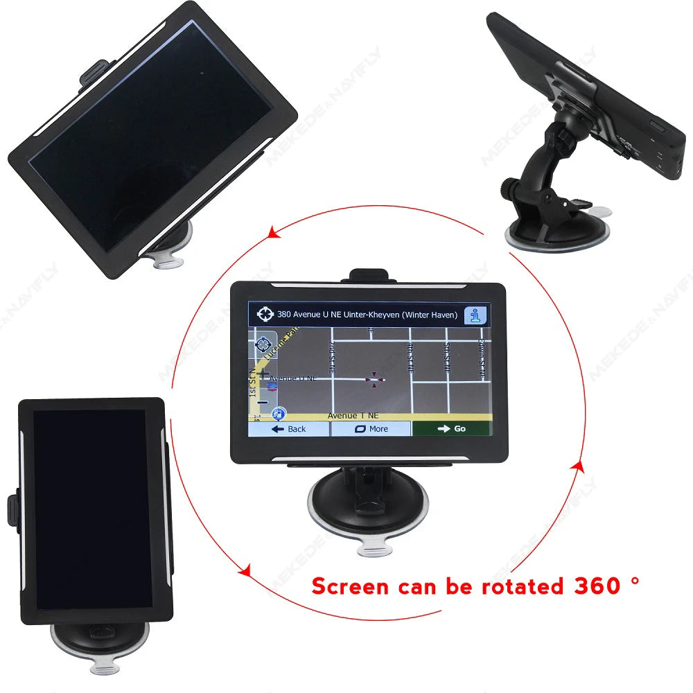 NAVIFANS 7-Inch Europe GPS Car Navigator - Sunshade, TF/Music/FM/Video