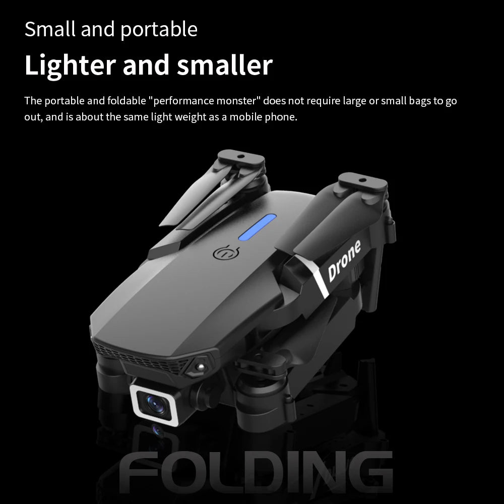 E88 Pro 4K Foldable FPV Drone - WiFi, Altitude Hold, EIS, Wide-Angle