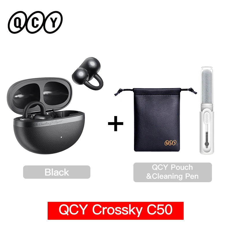 QCY Crossky C50 Open-Ear Bluetooth 6.0 Earbuds - 4 Mic AI, 10.8mm, 35H