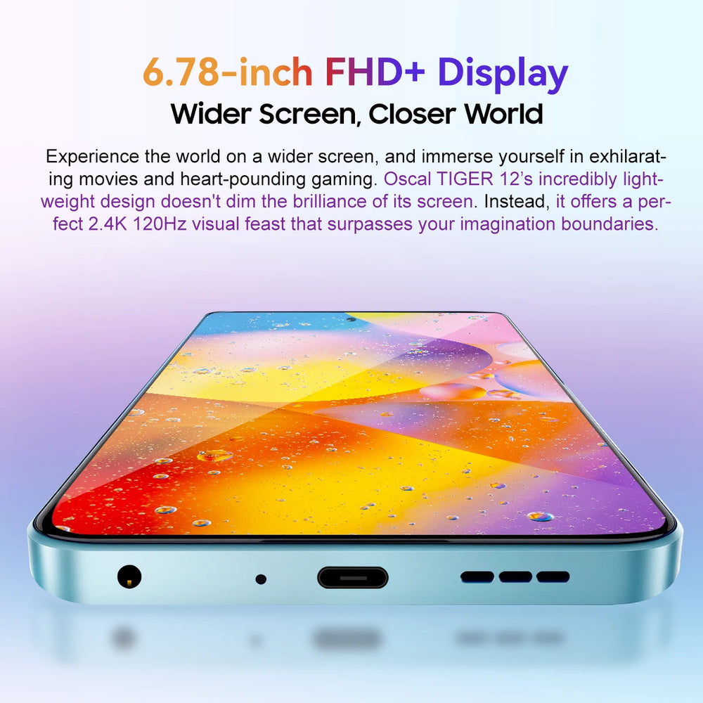 Blackview OSCAL TIGER 12 - Helio G99, 6.78" 2.4K 120Hz, 8GB/128GB, 64MP