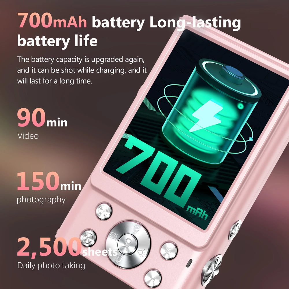 STUOGYUM 4K 48MP Autofocus Vlog Camera - 2.8-Inch Screen, 4.5-54mm Zoom
