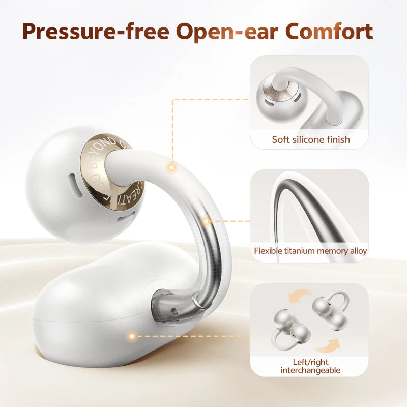 QCY Crossky C50 Open-Ear Bluetooth 6.0 Earbuds - 4 Mic AI, 10.8mm, 35H