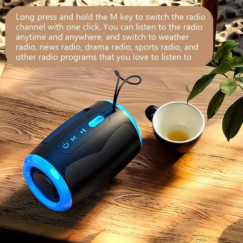 TSN-1 Bluetooth 5.3 Portable Speaker - TWS, FM and Waterproof Audio