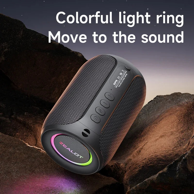 ZEALOT S32Pro Wireless Speaker - 3600mAh, Bluetooth 5.2, AAC & LED