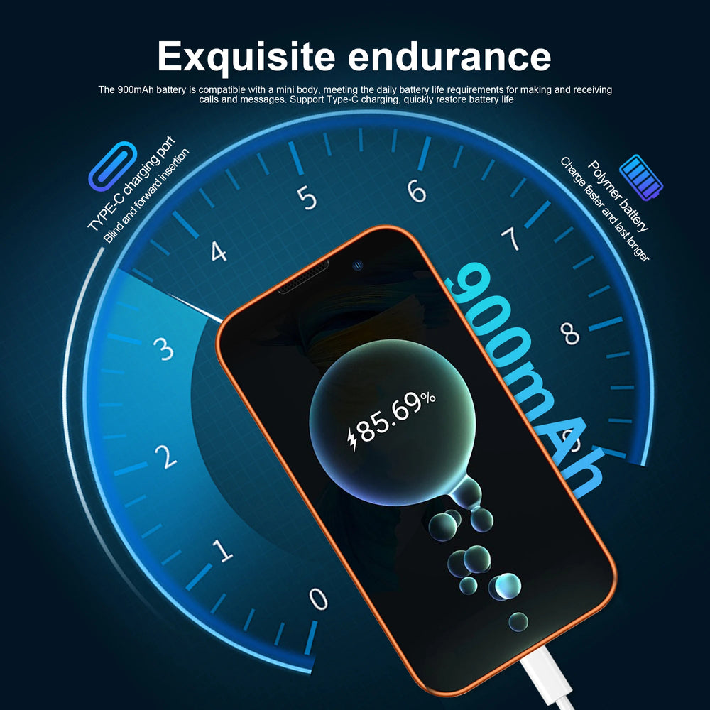 SERVO Mini 2026 Pocket Smartphone - 3.0" HD, 2GB/16GB, 3G, Android 9, GPS
