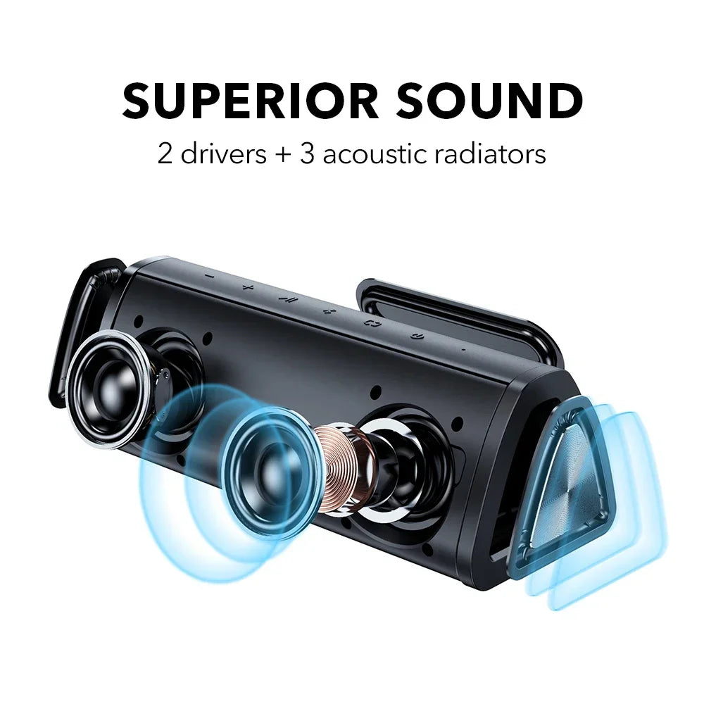 Mifa A10+ 20W Bluetooth Speaker - 360 Stereo and IPX7 Waterproof