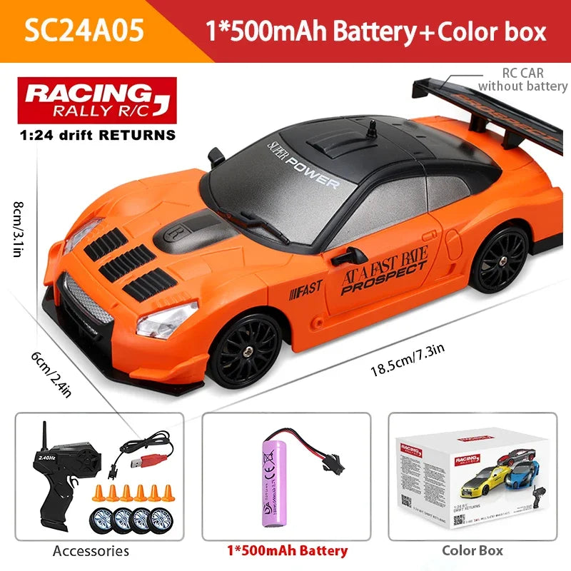 WLtoys 4WD RC Drift Car - AE86 / GTR Style LED Racer