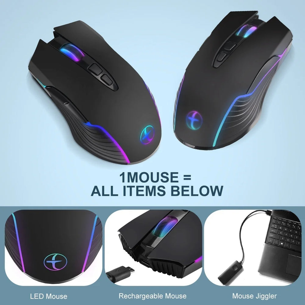 JOMAA 2.4G Silent Wireless Mouse Type-C - 1600 DPI, Rechargeable & 8 Buttons