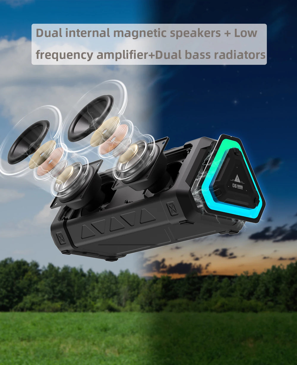MLOVE P3 40W Bluetooth 5.3 Speaker - IPX7 Waterproof Outdoor Sound