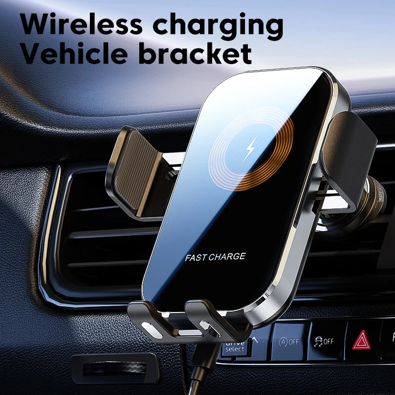 15W Wireless Car Charger Mount - Intelligent Sensing, Air Vent, Universal