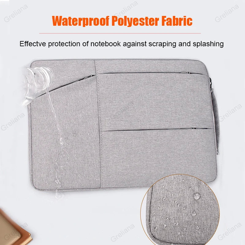 Greliana Waterproof Laptop Briefcase 13.3-15.6 Inch - MacBook & Multi-Brand