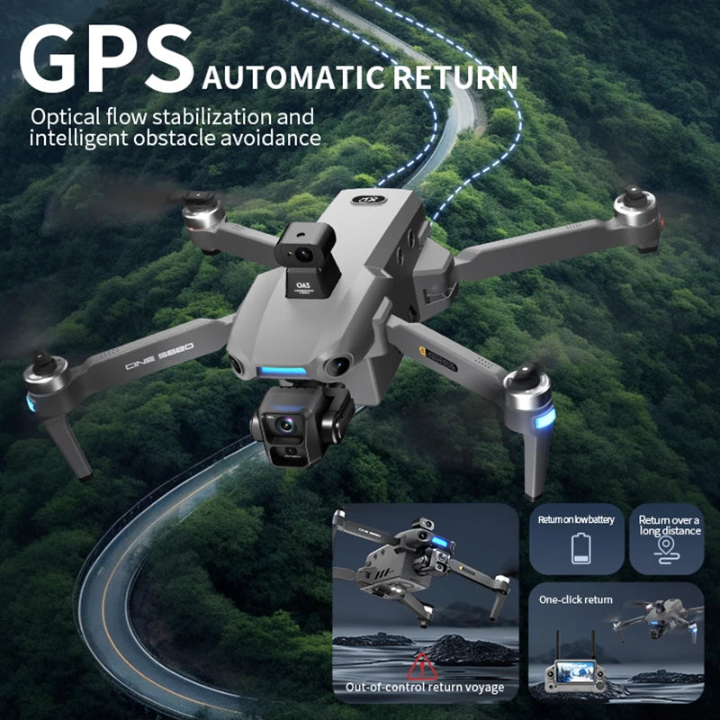 S880 Max 8K GPS Fishing Drone - Dual Camera, 3-Axis Gimbal & Airdrop