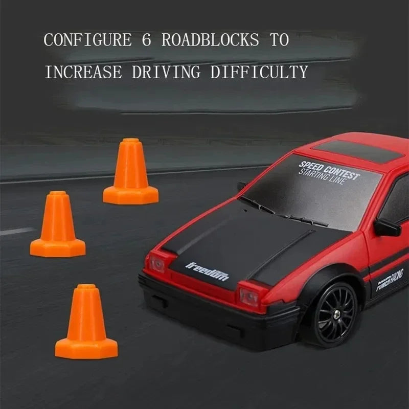 WLtoys 4WD RC Drift Car - AE86 / GTR Style LED Racer