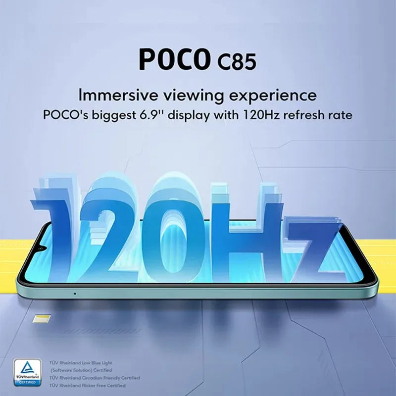 POCO C85 Global - Helio G81-Ultra, 6.9" 120Hz, 6000mAh, 33W, 50MP & NFC
