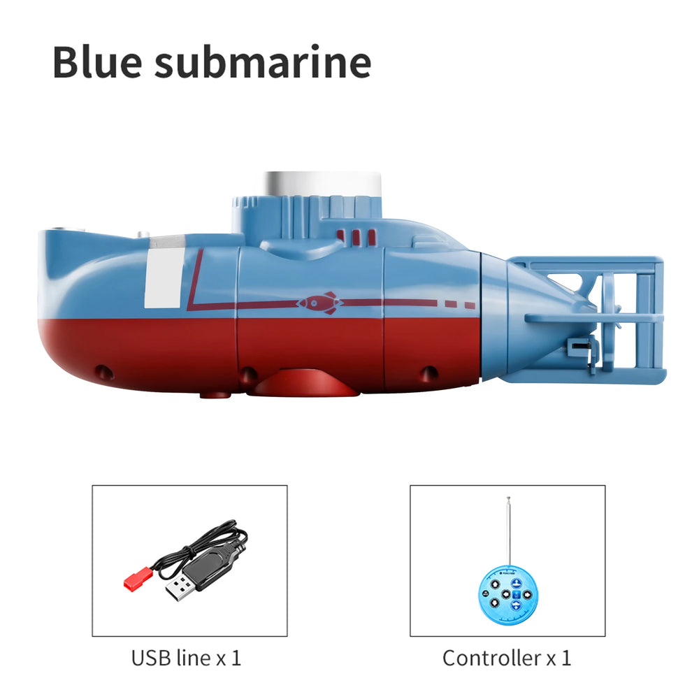 Mini Waterproof RC Submarine - 0.1m/s Diving Boat Toy