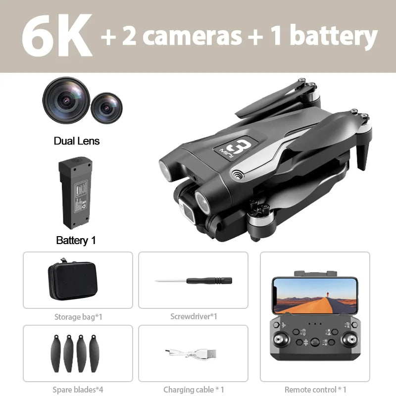 Lenovo Z908 Pro Max 8K GPS Drone - Optical Flow, 3-Side Obstacle Avoidance