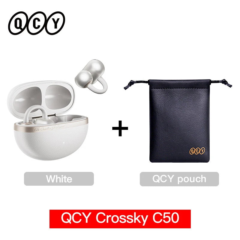 QCY Crossky C50 Open-Ear Bluetooth 6.0 Earbuds - 4 Mic AI, 10.8mm, 35H