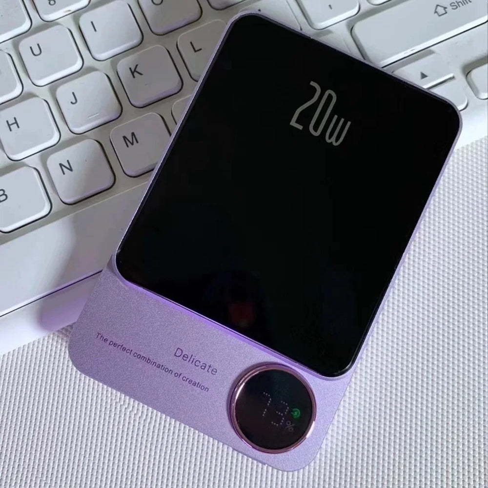 10000mAh Magnetic MagSafe Power Bank - 20W Wireless Fast Charge, Metal