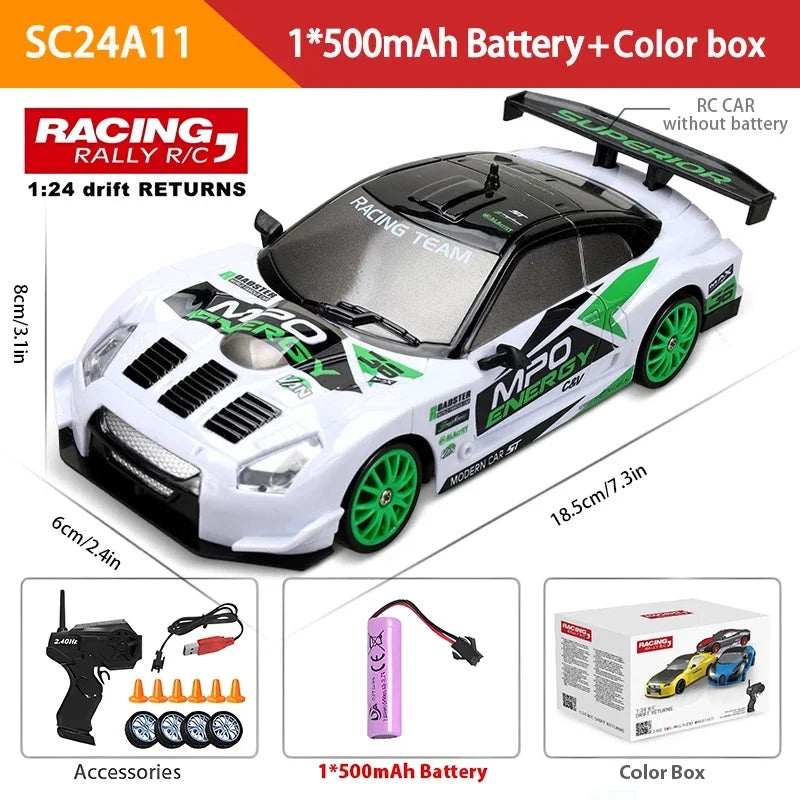 WLtoys 4WD RC Drift Car - AE86 / GTR Style LED Racer